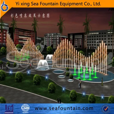 Custom Made Music Fountain in Combination Type Water Pool Fountain