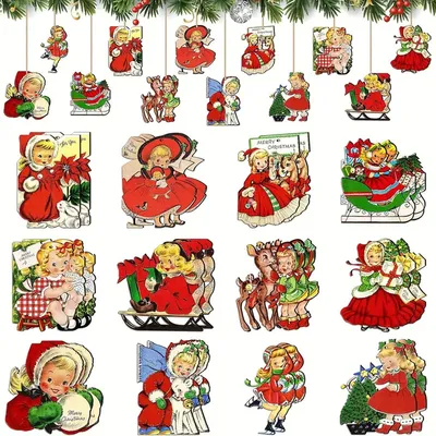 Christmas Wood Decoration Pendants, Girlfriends Party Decoration Supplies
