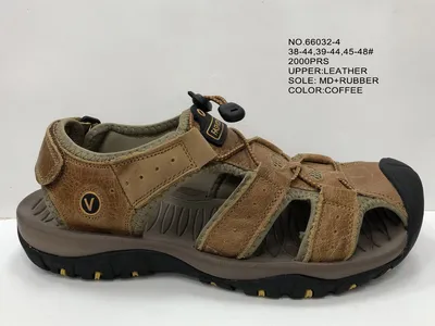 Big Size Men Summer Outdoor Comfortable Leather Upper Sandal Anti-Slip Sport Sandals with Close Toe