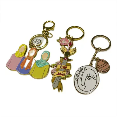 Custom Cheap Metal Keychain Manufacturers Soft Hard Enamel Key Ring Souvenir Custom 3D Metal Logo Key Chain