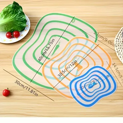 10PCS Cutting Fruit Mat Board Non-Slip Sheet Transparent