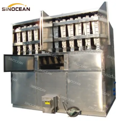 Industrial Cube Ice Machine 3000kg Daily Output - Stainless Steel & Automatic