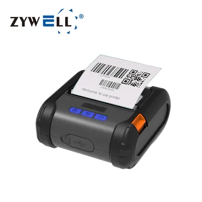 New Launch 80mm Mini Thermal Label Printer Zywell Zm04 Portable Bluetooth Barcode Sticker Printer