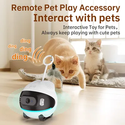 Smart 4K Dual-Camera Pet Robot - Mobile APP Control, Night Vision and Laser Interaction for Cats/Dogs/Babies/Elderly, Home Monitor