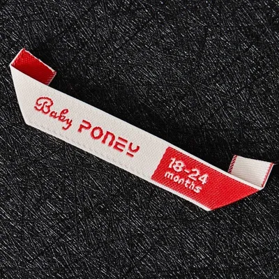 Cheap Neck Label Woven Tags End Fold Garment Labels for Clothing