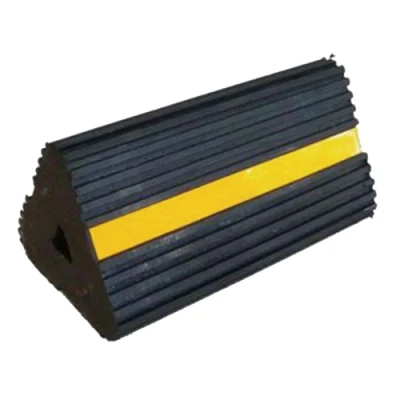 Heavy Duty Rubber Wheel Chocks with Reflective Strip for Truck Trailer