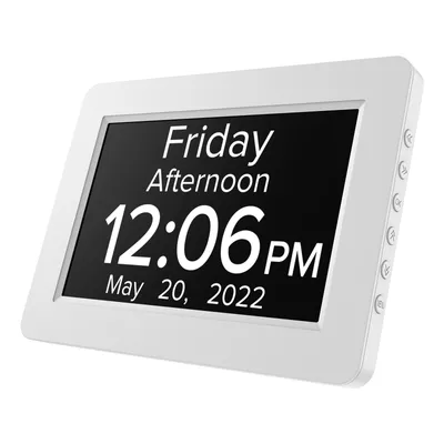 2022 Brand New Health Care 8inch Digital Calendar Day Clock with Extra Large Fonts One Button Talking Time