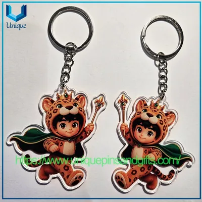 Cute Fantasy Boy Acrylic Keychain Set, Cartoon Character Key Chain, Custom Acrylic Charm, Thai Souvenir Promotional Gift
