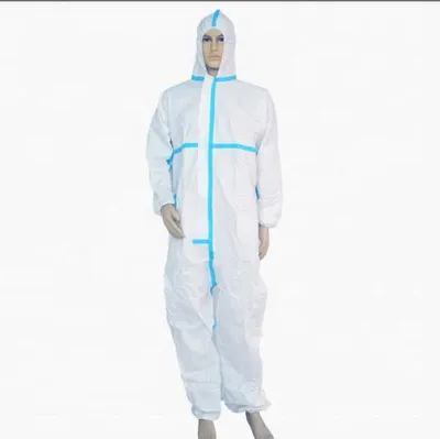 Disposable Hooded Safety Clothing Suits SMS Non Woven Coverall