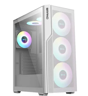 Full White Eatx Gaming Case 360mm Radiator Without Screws Left Side Panel PC Case