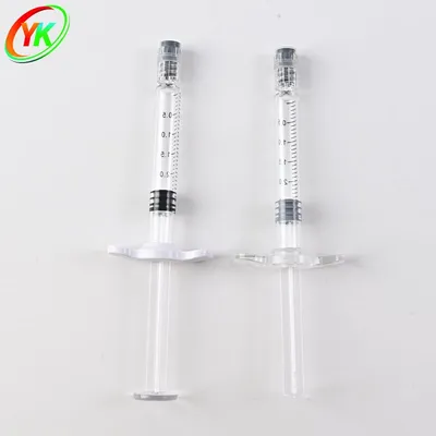 Custom Plastic Backstop and Plunger 3cc Luer Lock Glass Syringe
