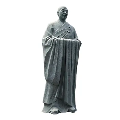 Chinese Granite Standing Monk Statue