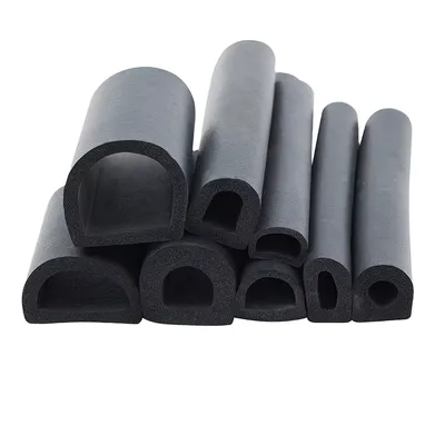 Versatile Black D Shape Width 3mm to 15mm EPDM Foaming Sealing Strips