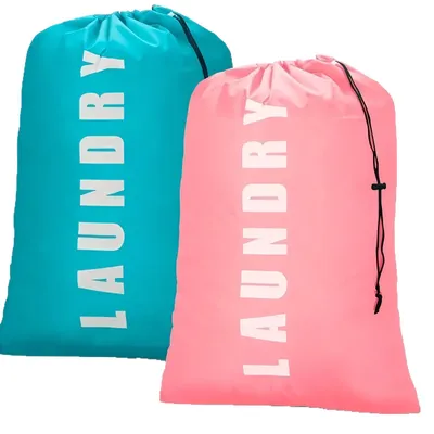 Multi-Size Customizable Nylon Drawstring Laundry Bag, Wholesale Hot-Selling Clothing Storage Pouch, Perfect for Bulk Orders