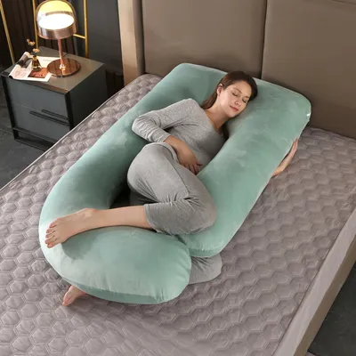 Factory Wholesale Detachable Crystal Fabric G-Shaped Side-Lying Back Support Pregnant Woman Pillow