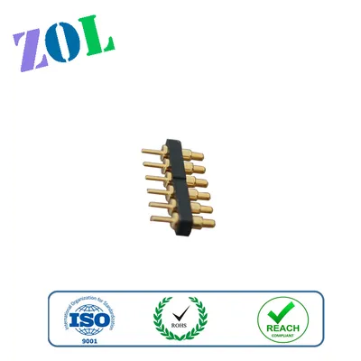 2.54 Pitch 6 Pins DIP Type Pogo Pin H7.60mm