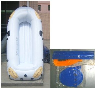 PVC Inflatable Boat with Plastic Oar and Foot Pump