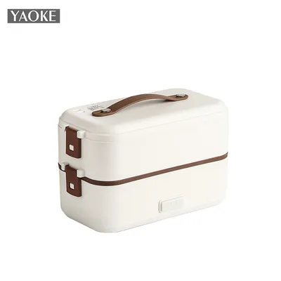 Portable Heating Electric Lunch Box Stainless Steel Can with Bag