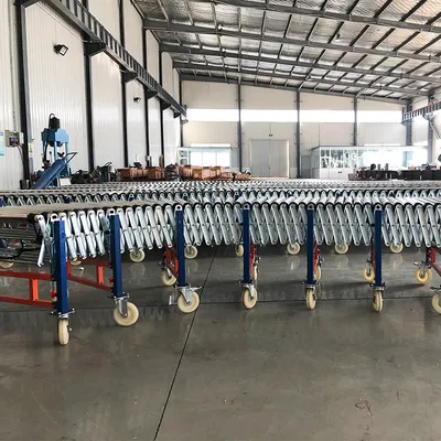 Automated Powered Motorized Gravity Warehouse Flexible Expandable Telescopic Roller Conveyor