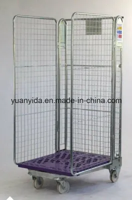 Wire Mesh Nestable Zinc Plated Roll Container