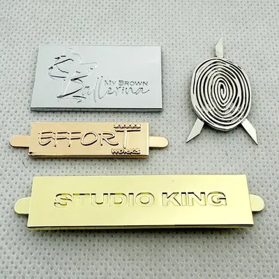 Neostar Custom Multiple Logo Tags Accessory Zinc Alloy Engraved Shoes Design Prong Labels Nameplate for Travelling Bag