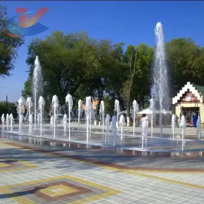 with Colorful LED Lighting and Music Hidden Pool Dry Fountain for Garden