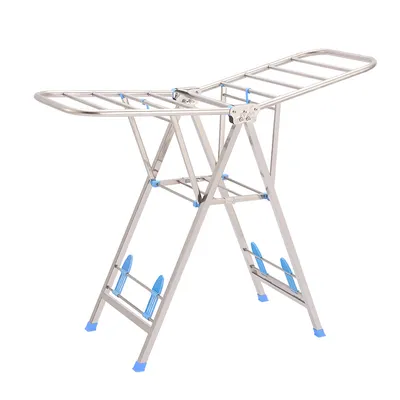 Stainless Steel Hanger Multi-Port Clothes Clothes Hanger Folding Garment with Wings Shape