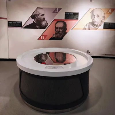 Coriolis Force Rotating Wheel Engage in Stem Learning with Hands-on Physics Demonstration Interactive Physics Device Coriolis Force Turntable Exhibit Science