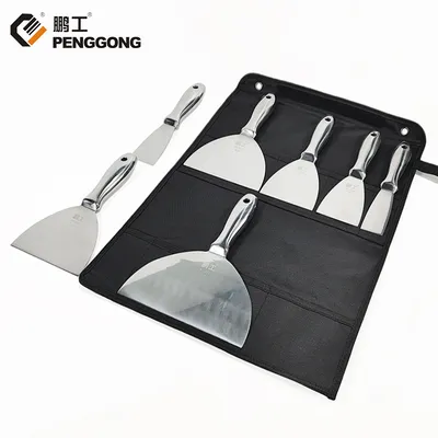 Assorted-Size Stainless Steel 420 Scraper Set/Paint Scraper and Painting Spatula High Flexibility Putty Knife 7-Piece Set