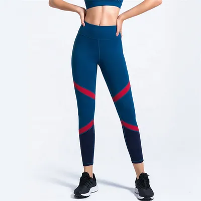 OEM Quick Dry Striped Printed Jogger Pants Women Sexy Leggings Fitness Gym Wear Custom Logo Workout Clothing Factory
