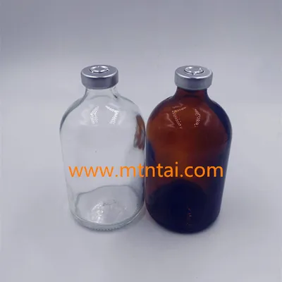 100ml Moulded Injection Bottle with 20mm Aluminum Caps