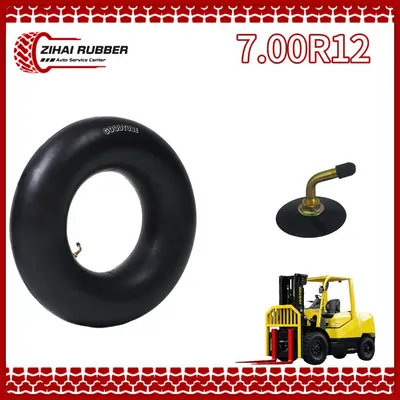 Standard Forklift Truck Butyl Natural Tubeless Accessories Tire Inner Tube 7.00-12 600-12 6.00-9