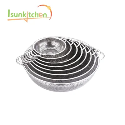 Professional Kitchen Strainer Stainless Steel Fruit Colander Vegetable Basket