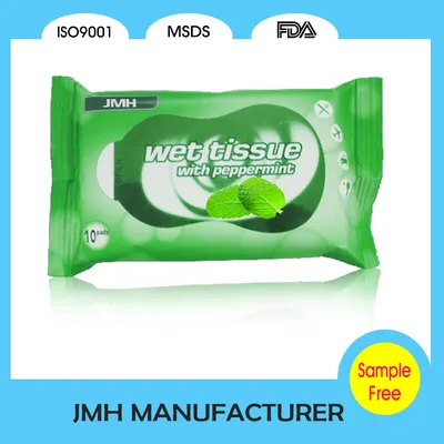 2016 Sample Free Mint Wet Wipe for Hand Cleaning (WW002)