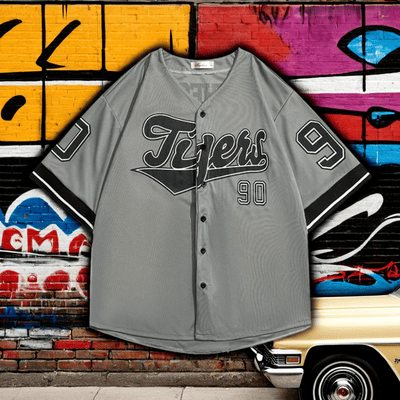 Silver Panel Design Short Sleeve Sports T Shirt Training Baseball Wear