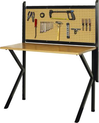 K Leg Workbench with Solid Wood Top