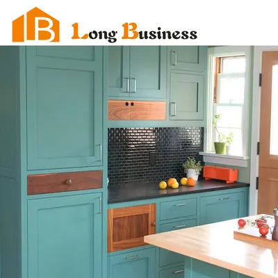 MDF Shaker Style Door Kitchen Cabinet Supplier (LB-AL1001)