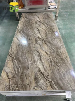 Anti-Scratch PVC Marble Panel with a Protective UV Coated Surface