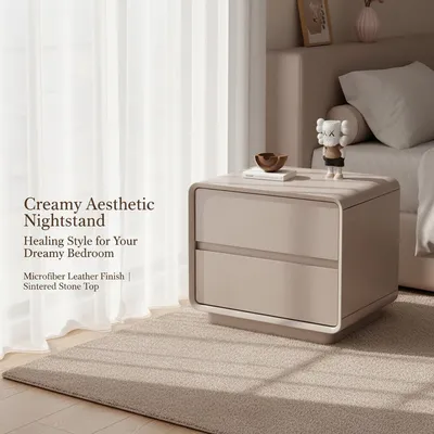 Indoor Wooden Bedside Table, Convenient Bedroom Organizer Furniture Nightstand Bedside Table