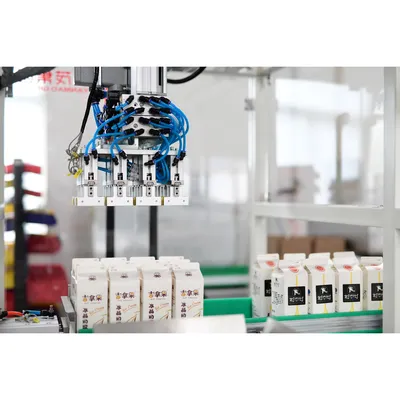 Fully Automatic Case / Carton / Box Packer for Milk with Grab Packer