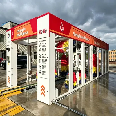 Commercial Tunnel Car Washer Full Auto Roller Brush Car Washing Tunnel System High Pressure Cleaning Machine for Auto Service Shop