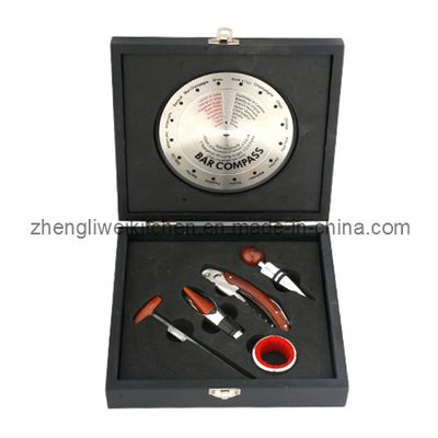 Wine Tool Set in MDF Box with Bar Compass