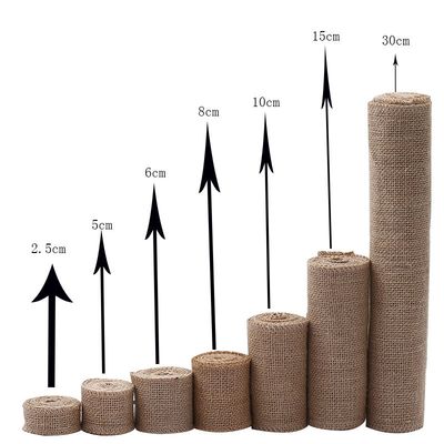 Yellow Linen DIY Manual Pure Color Linen Ribbon Christmas Wedding Process Linen Volume Table Flag Back Yarn