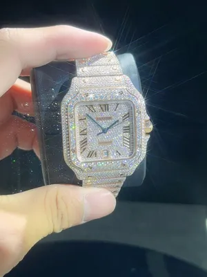 Real Diamond Moissanite Watch Pass Tester Ice out Men Watch Luxury Jewelry on Sale in Stock with Accessories