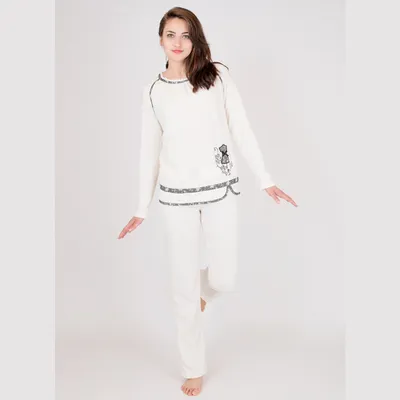 Warmth Polar Fleece Ladies Pyjamas Sets Autumn and Winter Long-Sleeved Polar Fleece Home Pyjamas Sets
