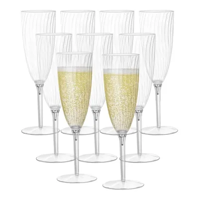 Luxury Unbreakable Acrylic Plastic Wine Goblets Cup Reusable Disposable Champagne Flutes for Toasting