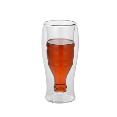 Cola Cup Double Wall Glass Beer Cup Double Wall Beverage Cup