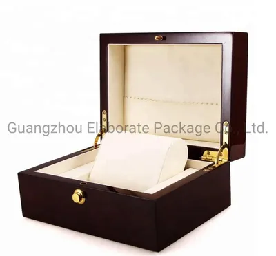 Mahogany Glossy Finish Wooden Watch Package Gift Box