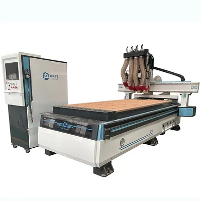 Four Heads Automatic Shifting CNC Router for Producing Kitchen Cabinets