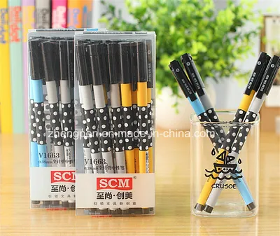 Classical Dots Print Gel Pen for Students Use V1663
